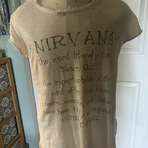 Nirvana Graphic Tee in Beige